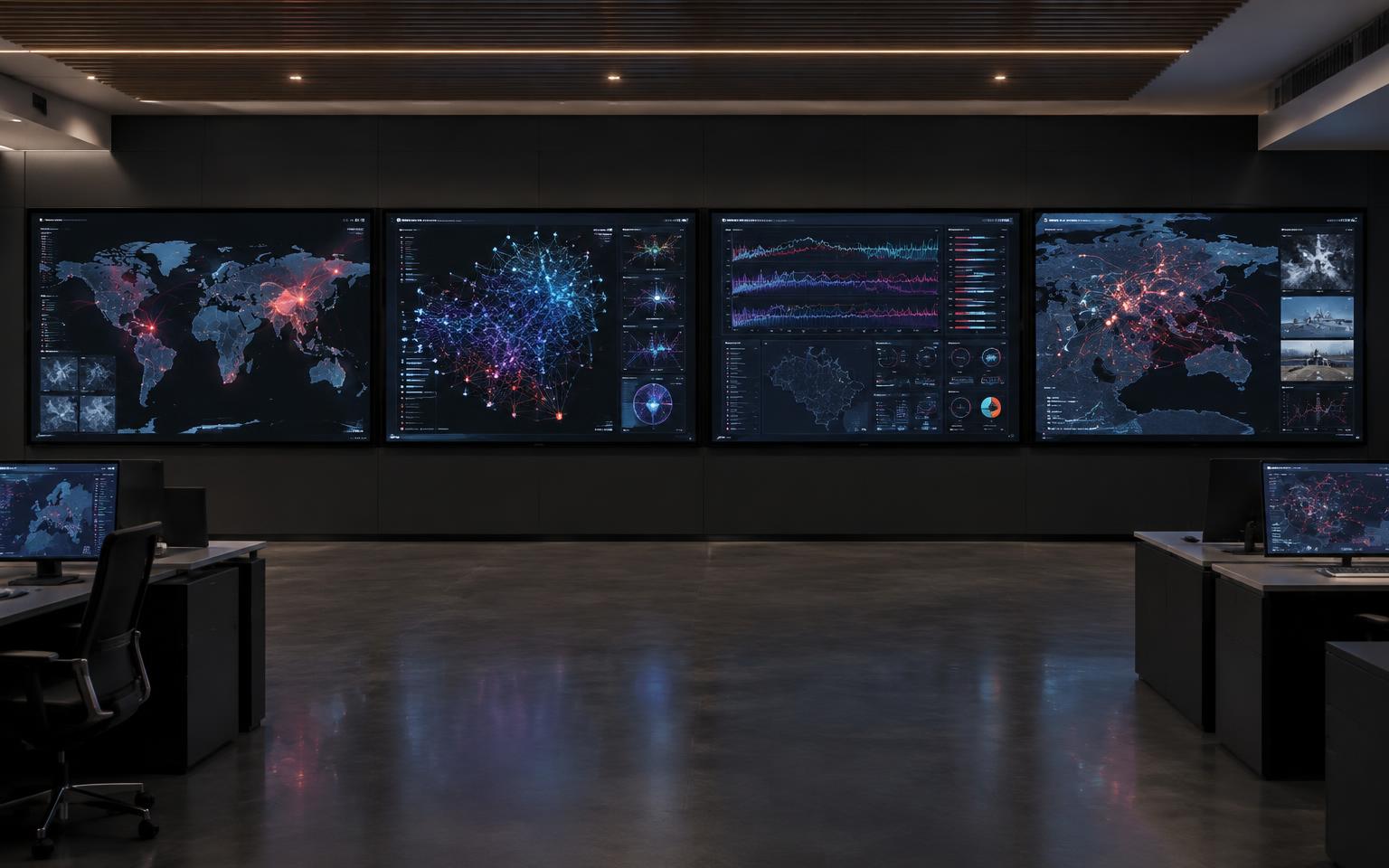 Four-screen decision wall